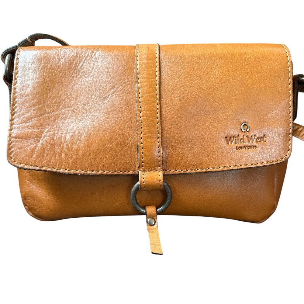 Wild West Los Angeles CROSSBODY Purse Crossbody Leather 11" by 7.5" Boho Hippie